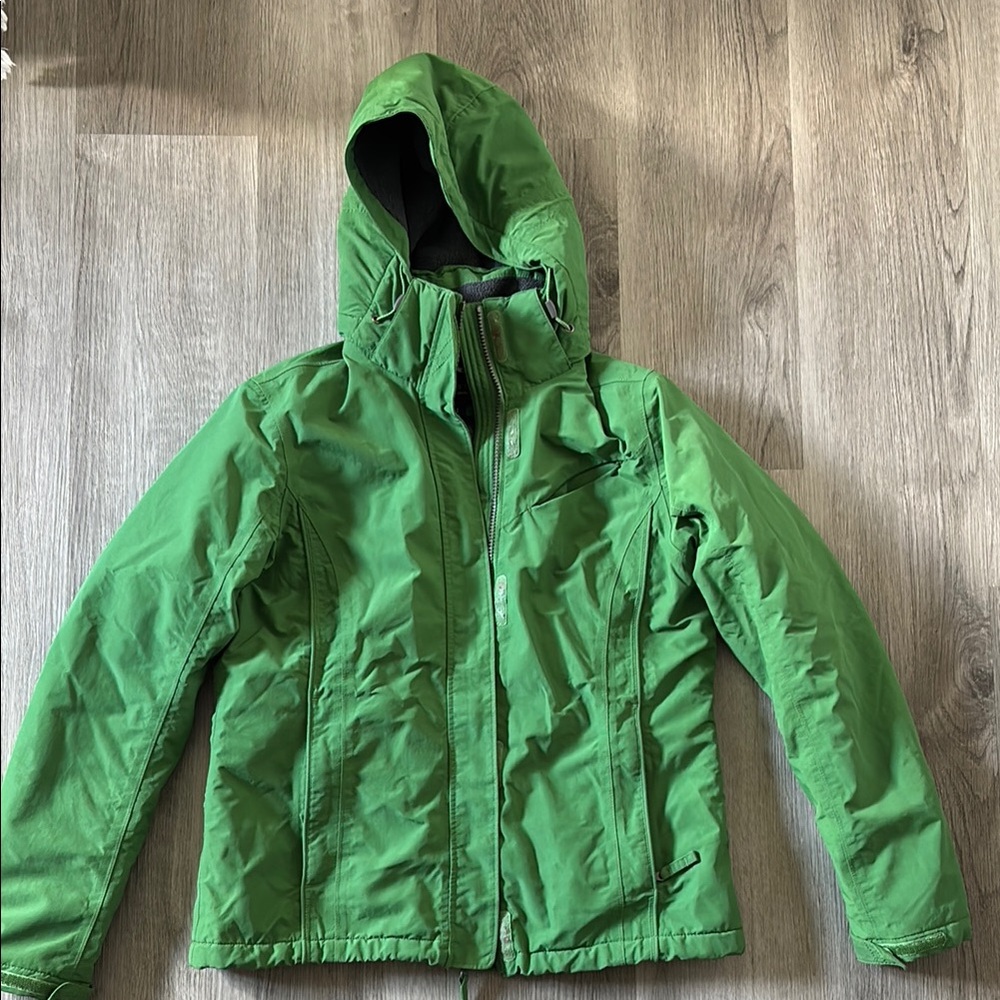 Lands end xs squall winter jacket green